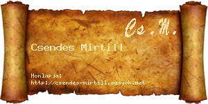 Csendes Mirtill névjegykártya
